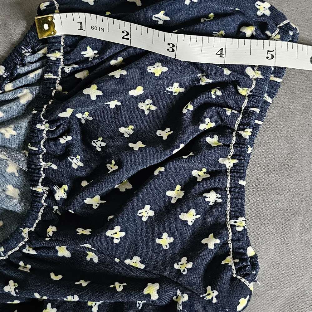 Max Studio Navy Blue Boho Empire Waist Top XS (Fits S/M) - Picture 6 of 7